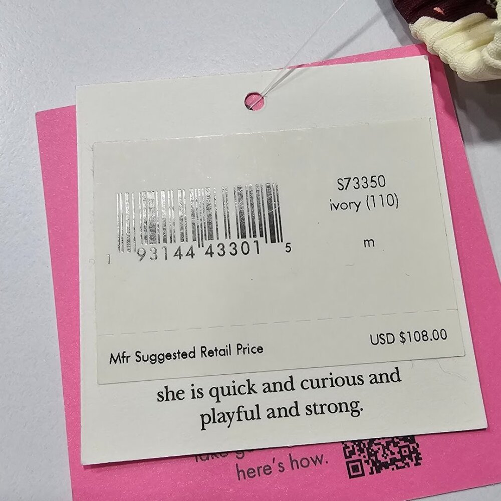 Kate Spade New York Just Rosy Puff Sleeve Bikini Top - Picture 7 of 8